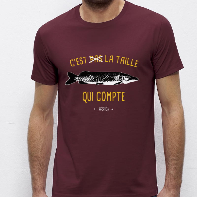 Tshirt pêche - La taille qui compte (brochet)