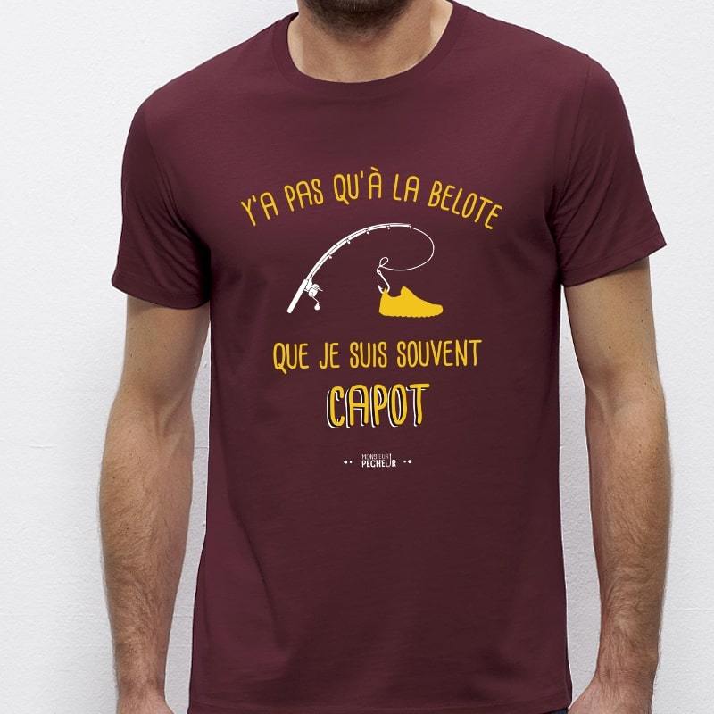 T-shirt pêcheur - Y'a pas qu'à la belote…