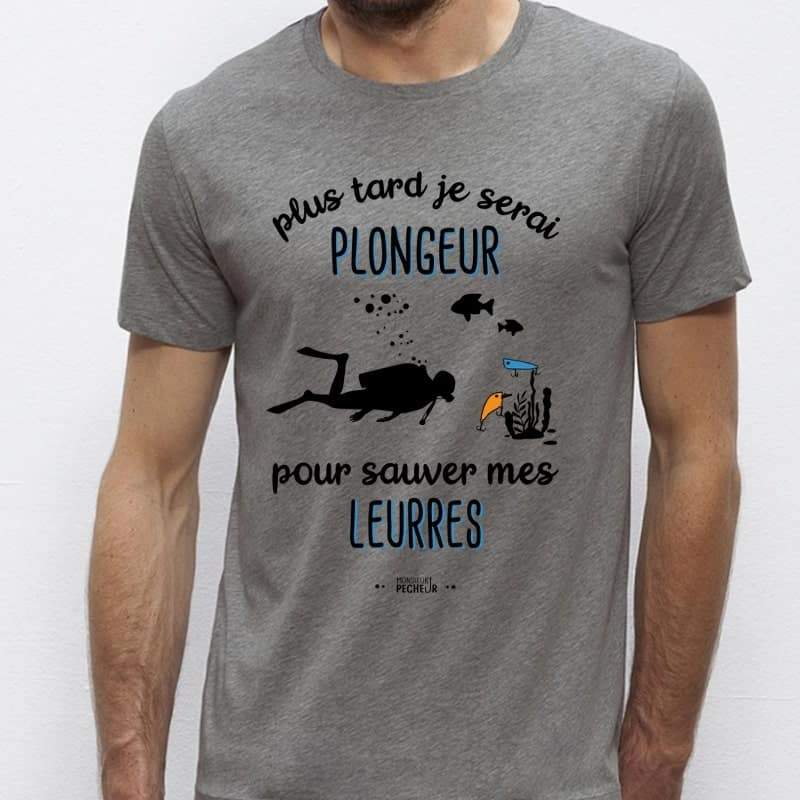 Tshirt pêche - Plus tard je serai plongeur