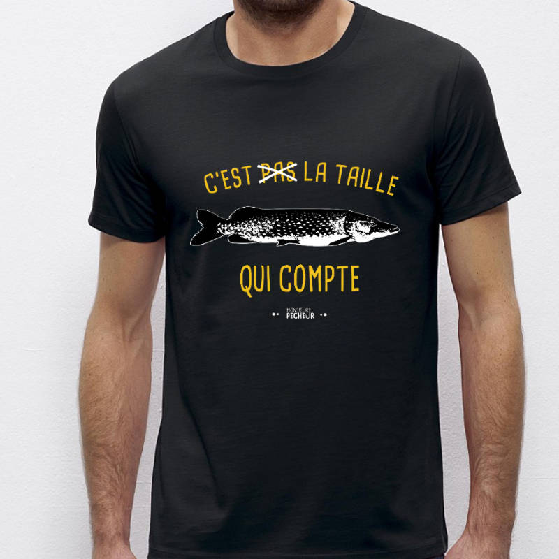 Tshirt pêche - La taille qui compte (brochet)