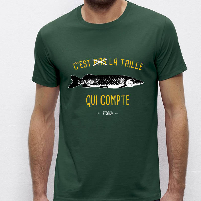 Tshirt pêche - La taille qui compte (brochet)