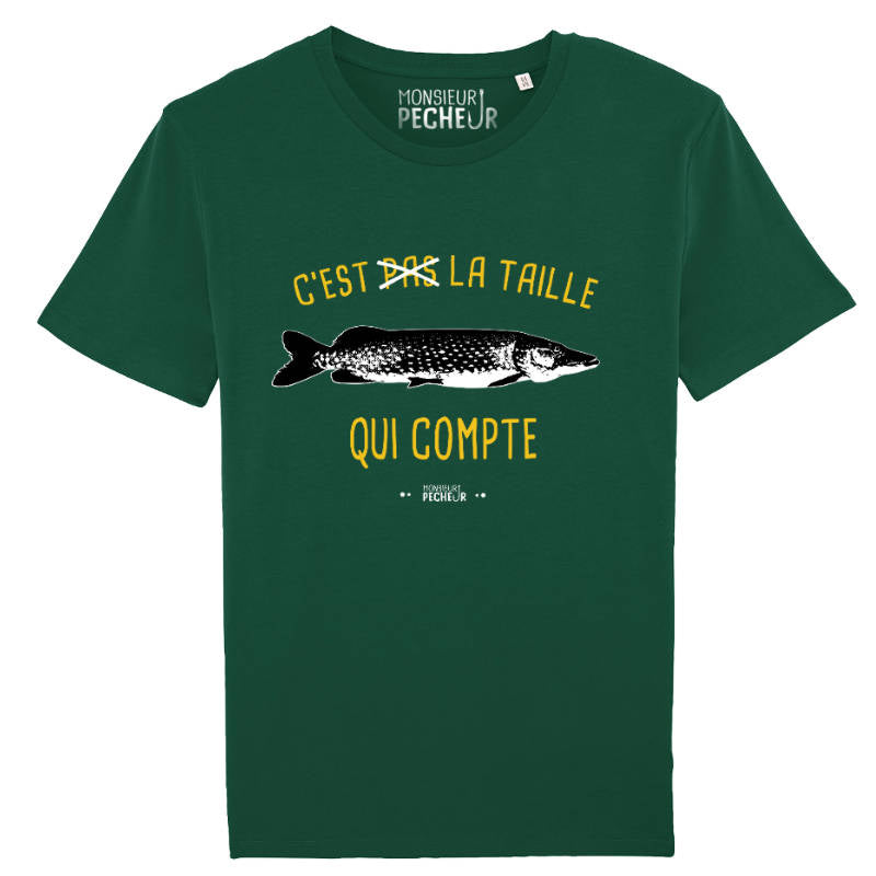 Tshirt pêche - La taille qui compte (brochet)