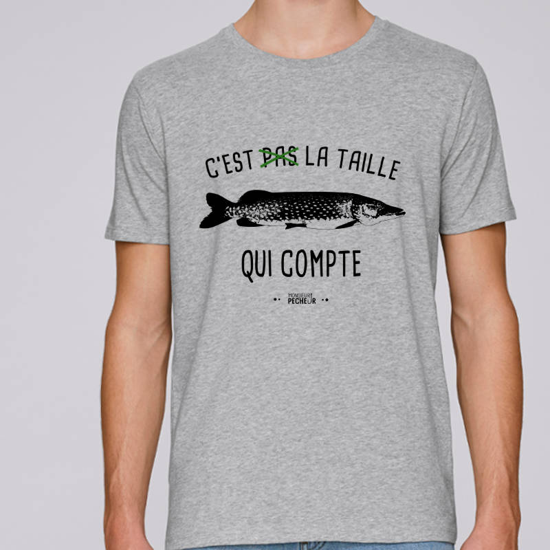 Tshirt pêche - La taille qui compte (brochet)