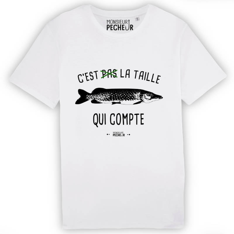 Tshirt pêche - La taille qui compte (brochet)