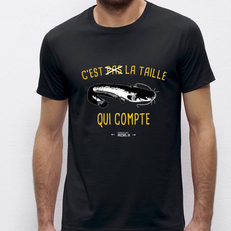 T-shirt pêche Silure - La taille qui compte