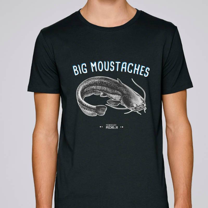 T-shirt pêche silure - Big Moustaches