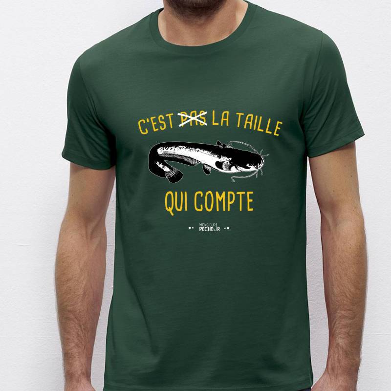 T-shirt pêche Silure - La taille qui compte