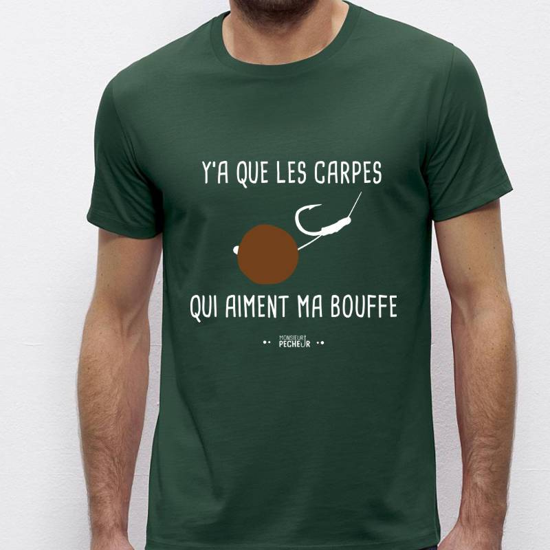 Tshirt carpiste - Y'a que les carpes qui aiment ma bouffe