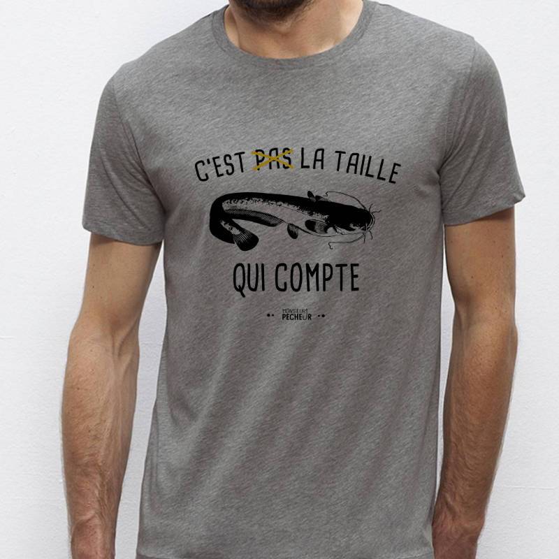 T-shirt pêche Silure - La taille qui compte