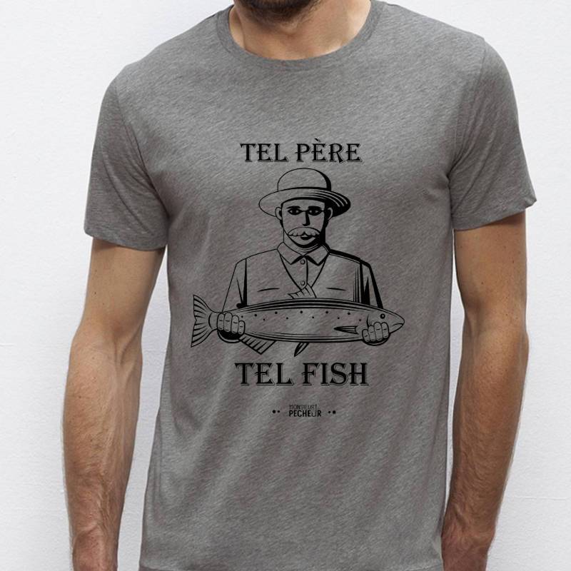Tee shirt papa pêcheur - Tel Père Tel Fish