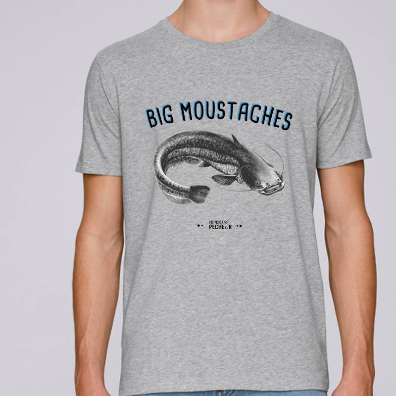 T-shirt pêche silure - Big Moustaches