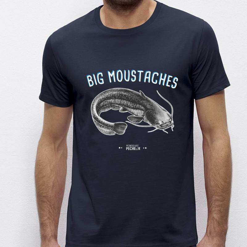 T-shirt pêche silure - Big Moustaches