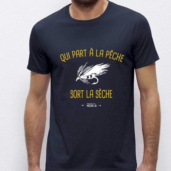 T-shirt pêche à la mouche - Qui part à la pêche