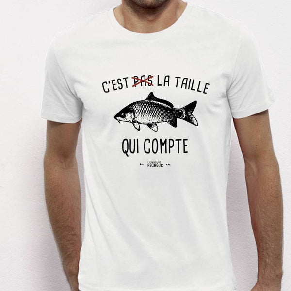 Tshirt carpiste - La taille qui compte (carpe)