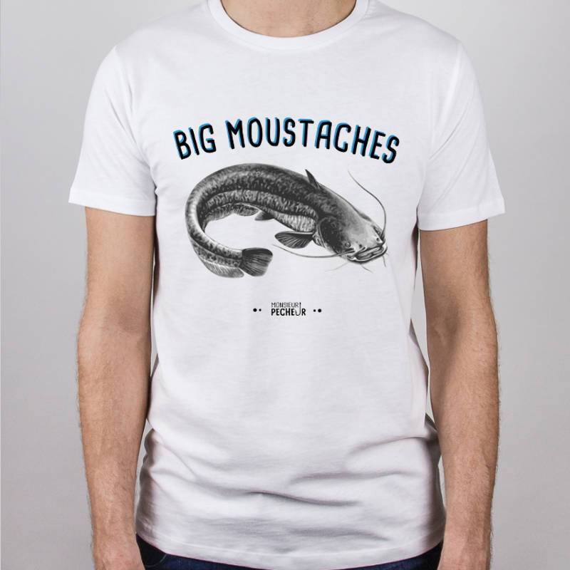 T-shirt pêche silure - Big Moustaches