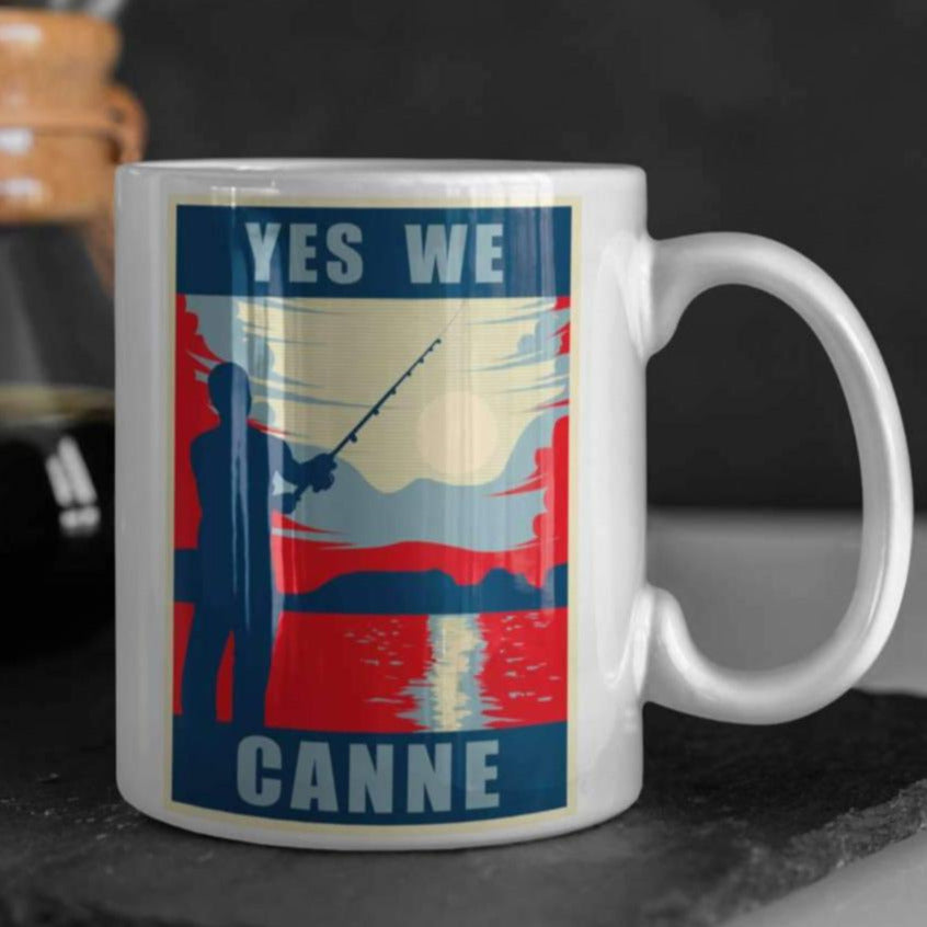 Mug pêche - Cadeau pêcheur - "Yes We Canne"