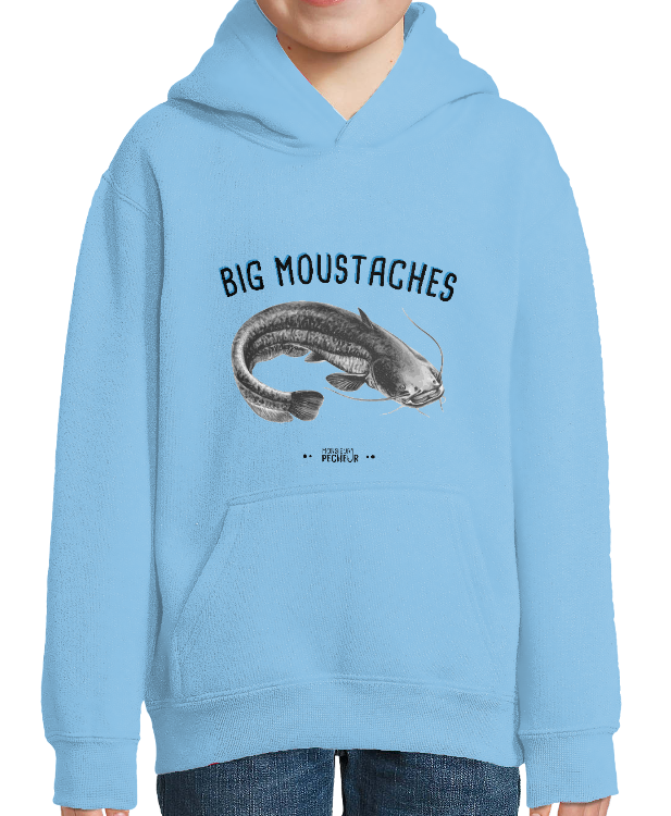 Sweat Enfant Capuche Big Moustaches