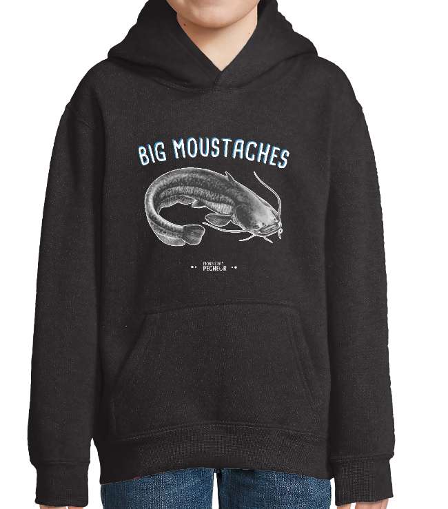 Sweat Enfant Capuche Big Moustaches