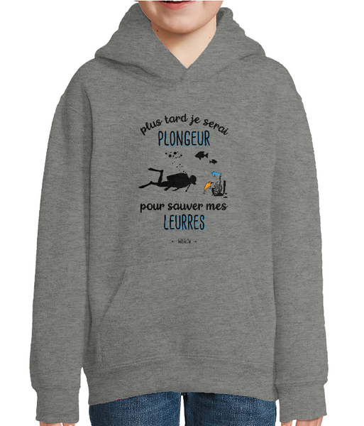 Sweat Enfant Plus tard je serais plongeur