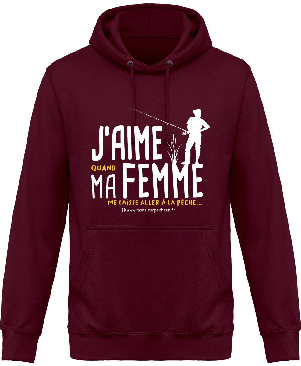 Sweat Capuche J'aime ma femme