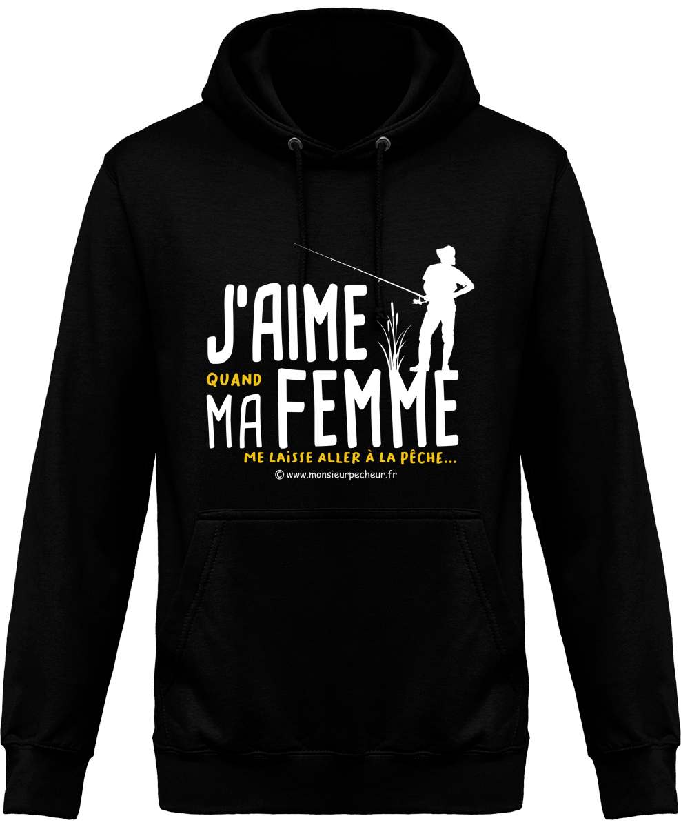 Sweat Capuche J'aime ma femme