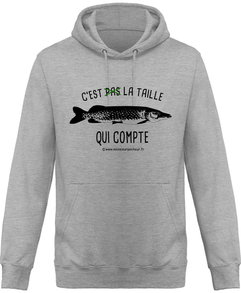 Sweat Capuche C'est la taille qui compte (brochet)