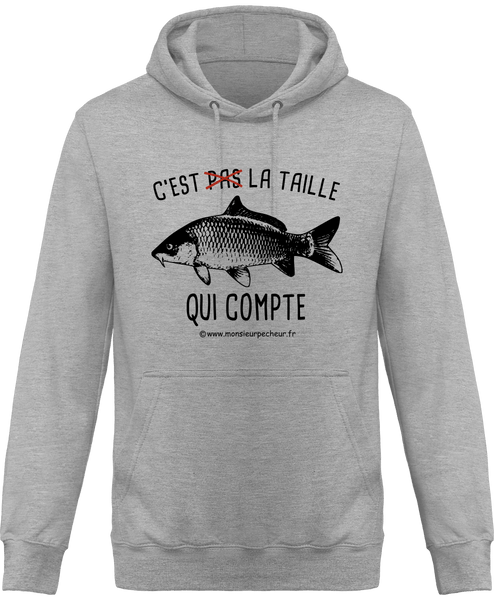 Sweat Capuche C'est la taille qui compte (Carpe)