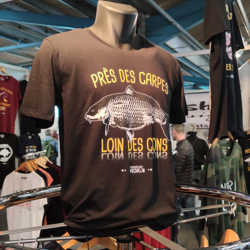 T-shirt carpiste - Près des carpes, loin des cons