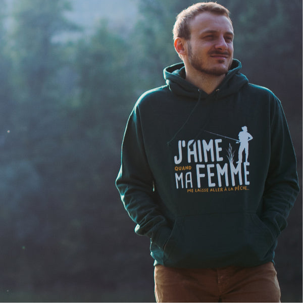 Sweat Capuche J'aime ma femme