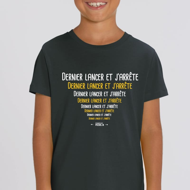 T-shirt enfant Dernier lancer et j'arrête