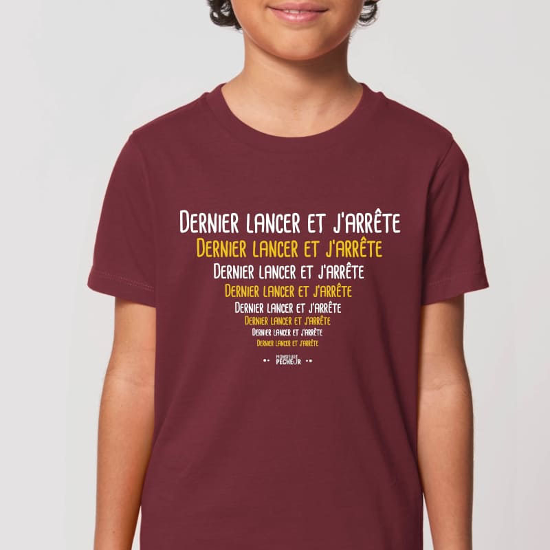 T-shirt enfant Dernier lancer et j'arrête