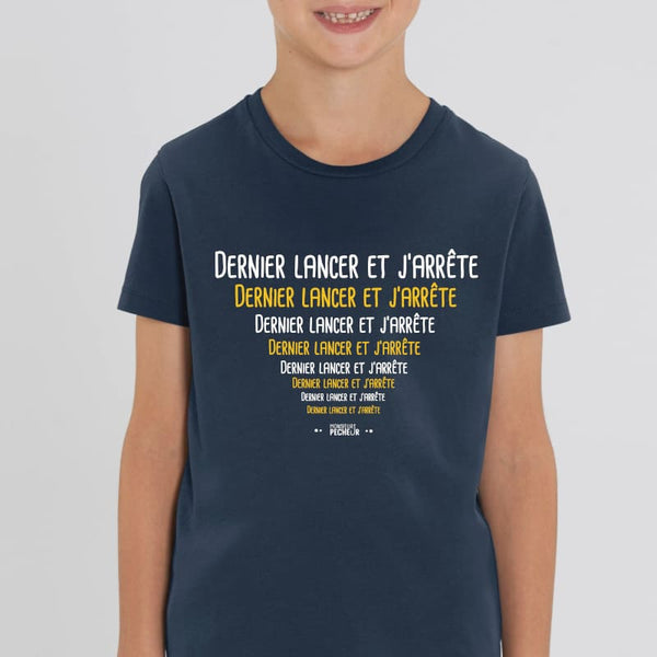 T-shirt enfant Dernier lancer et j'arrête