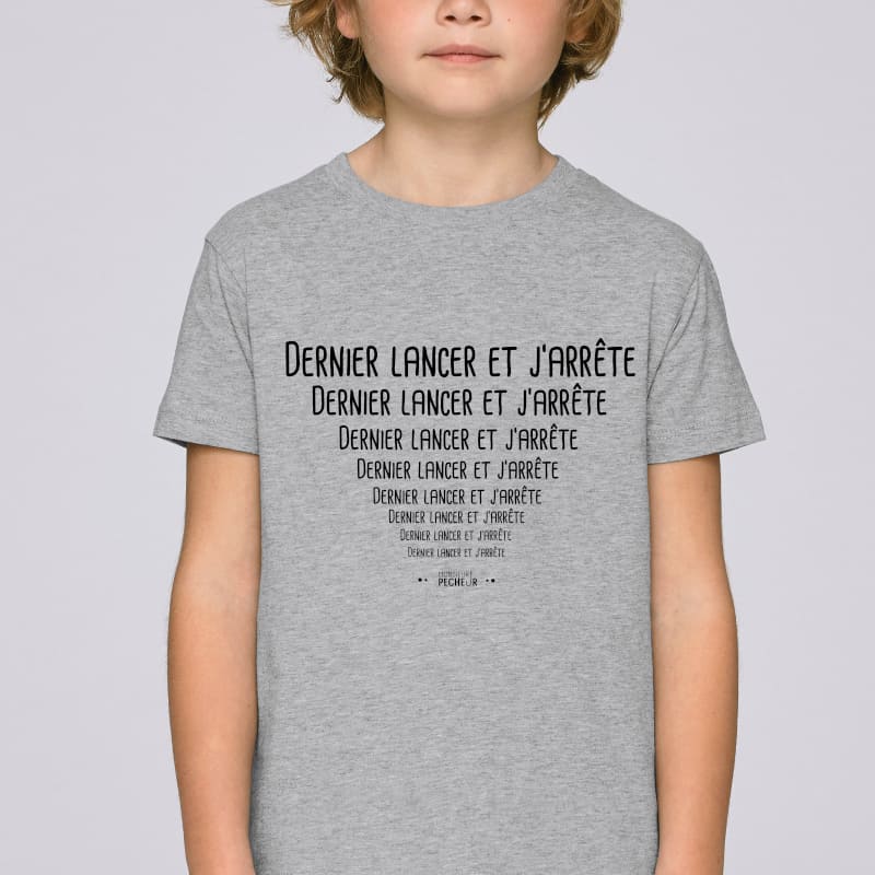 T-shirt enfant Dernier lancer et j'arrête