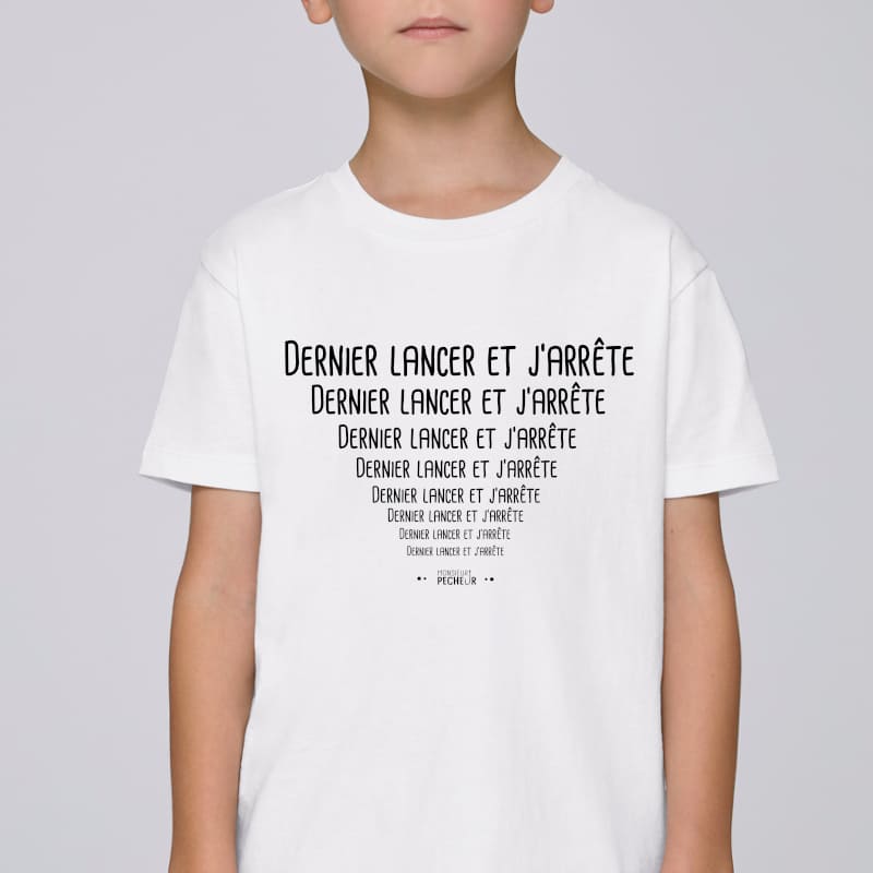 T-shirt enfant Dernier lancer et j'arrête