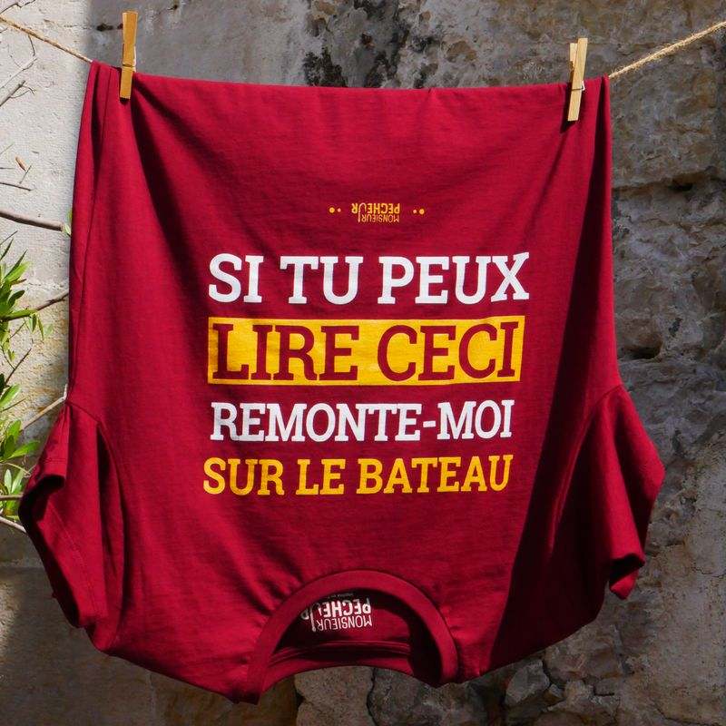 Tee shirt pêche - Remonte moi sur le bateau