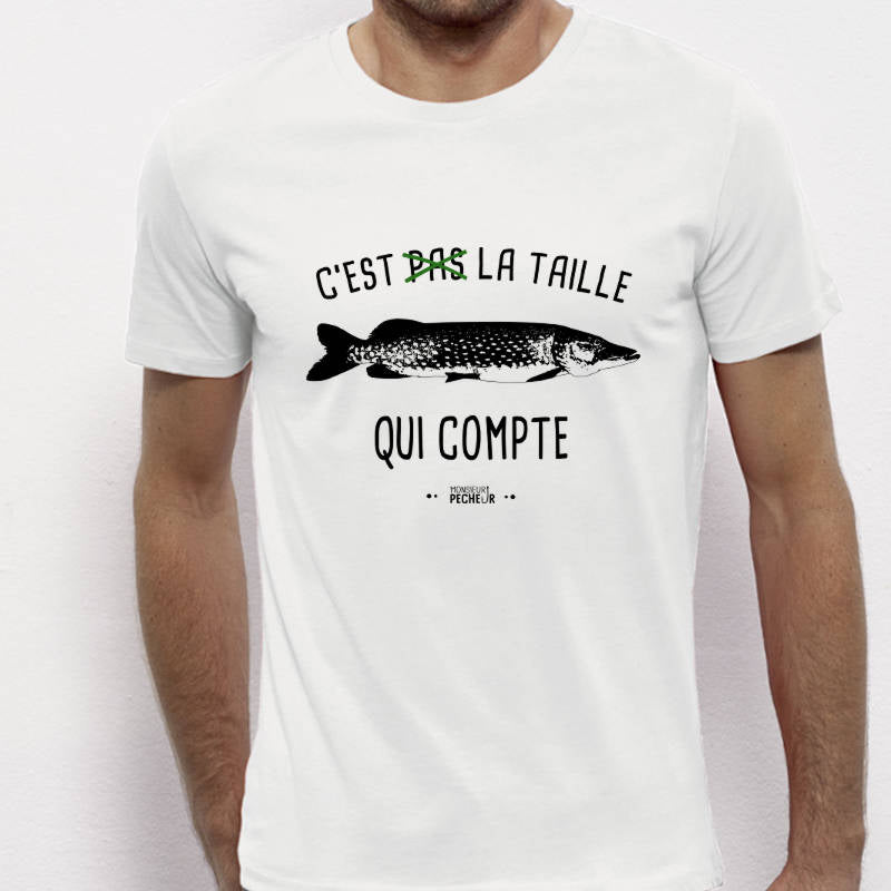 Tshirt pêche - La taille qui compte (brochet)