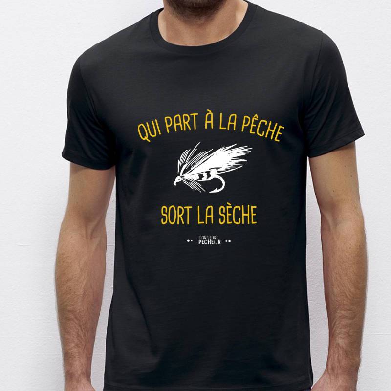 T-shirt pêche à la mouche - Qui part à la pêche