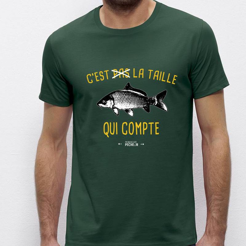 Tshirt carpiste - La taille qui compte (carpe)