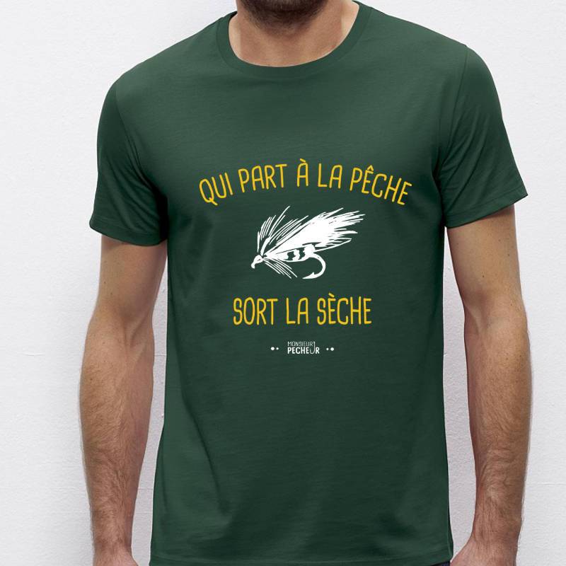 T-shirt pêche à la mouche - Qui part à la pêche