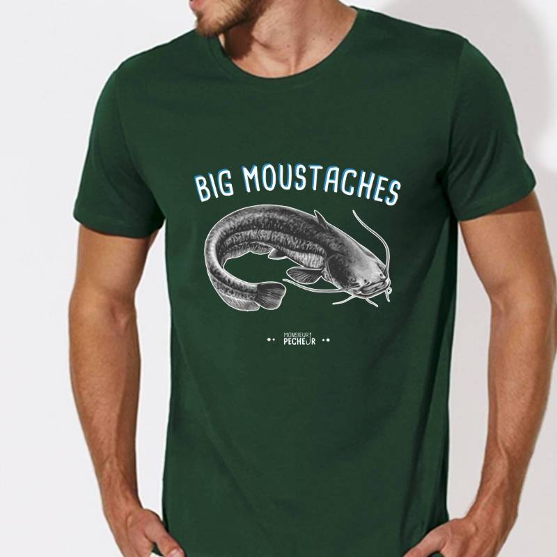 T-shirt pêche silure - Big Moustaches