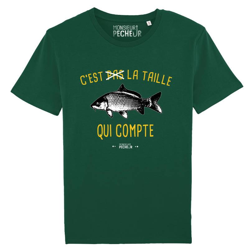 Tshirt carpiste - La taille qui compte (carpe)