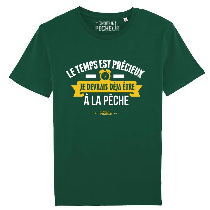 Tshirt humour pêche - Le temps est précieux