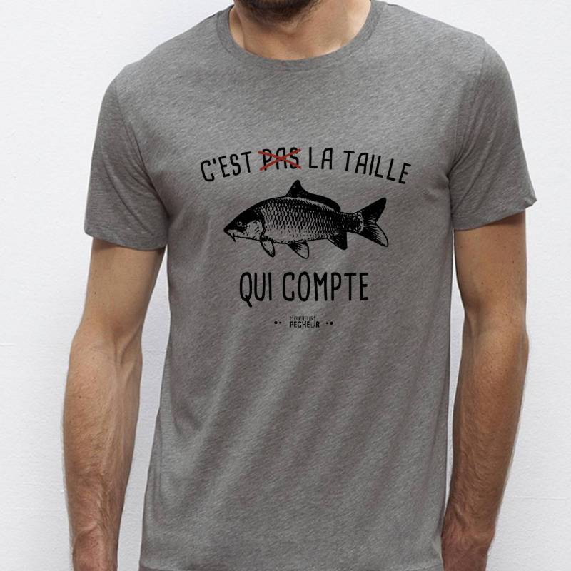 Tshirt carpiste - La taille qui compte (carpe)