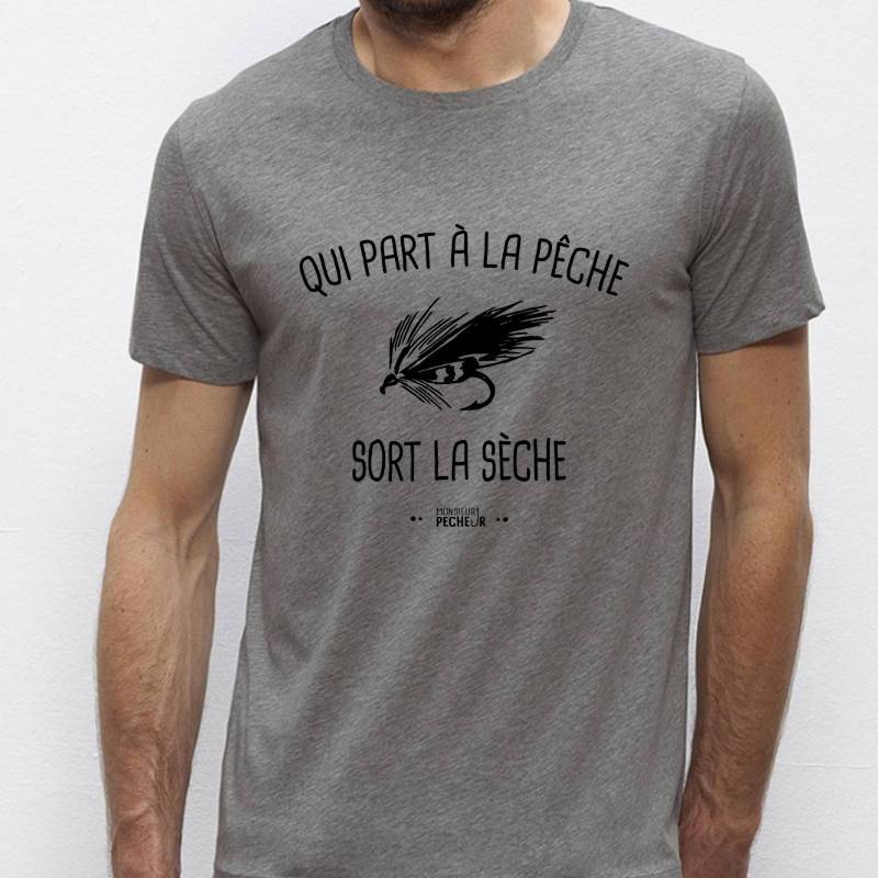 T-shirt pêche à la mouche - Qui part à la pêche