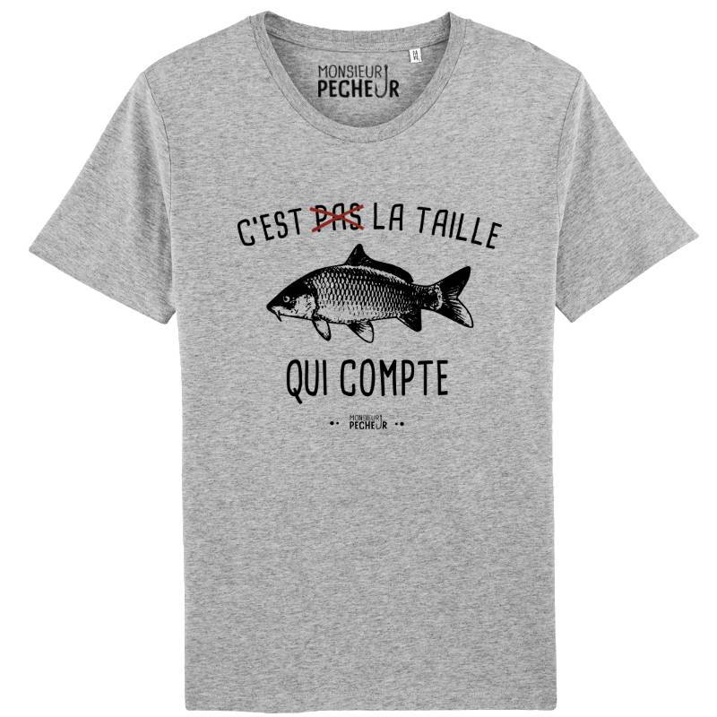 Tshirt carpiste - La taille qui compte (carpe)