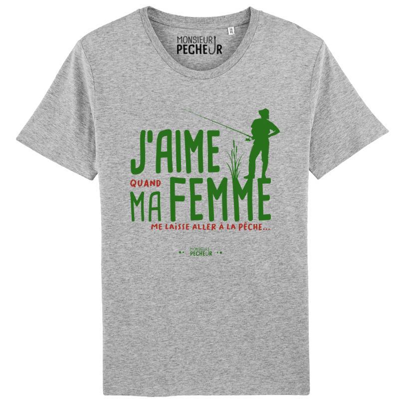 T-shirt pêcheur - J'aime ma femme
