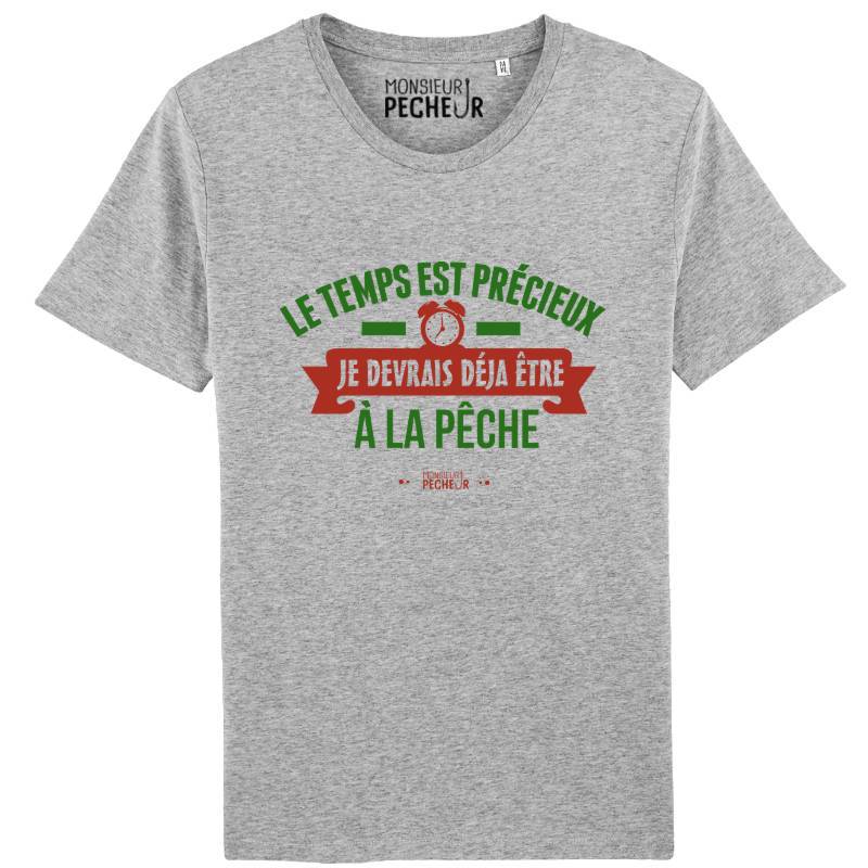 Tshirt humour pêche - Le temps est précieux