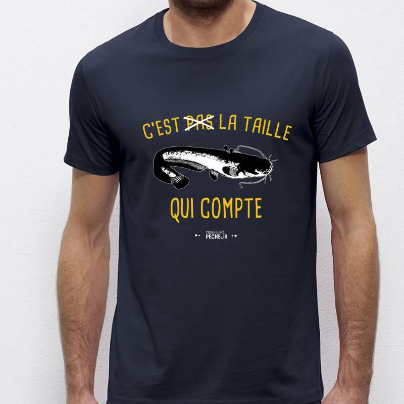 T-shirt pêche Silure - La taille qui compte
