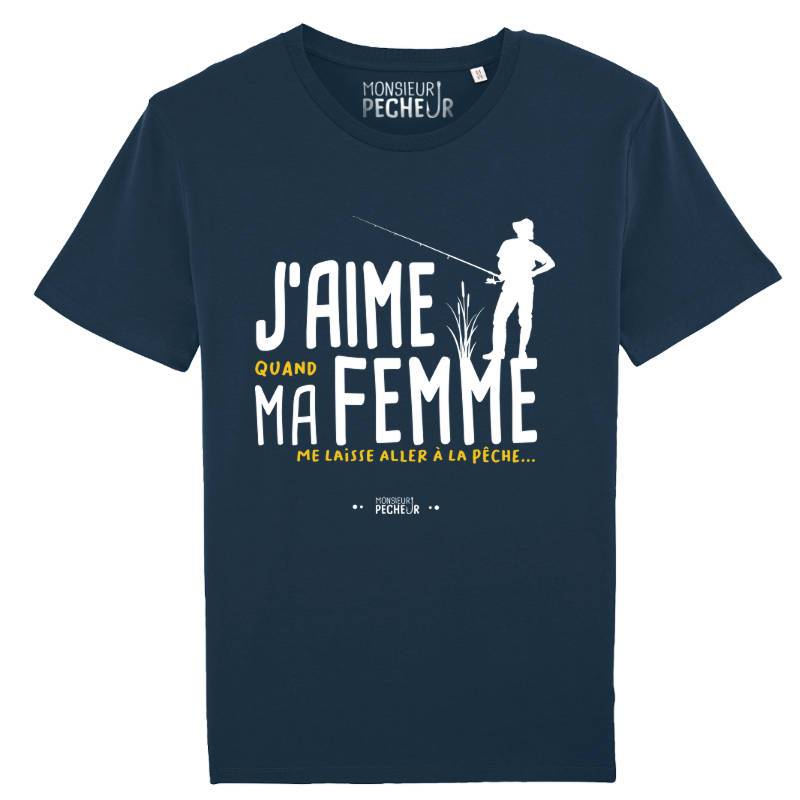T-shirt pêcheur - J'aime ma femme