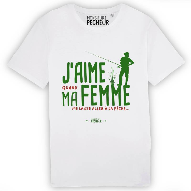T-shirt pêcheur - J'aime ma femme